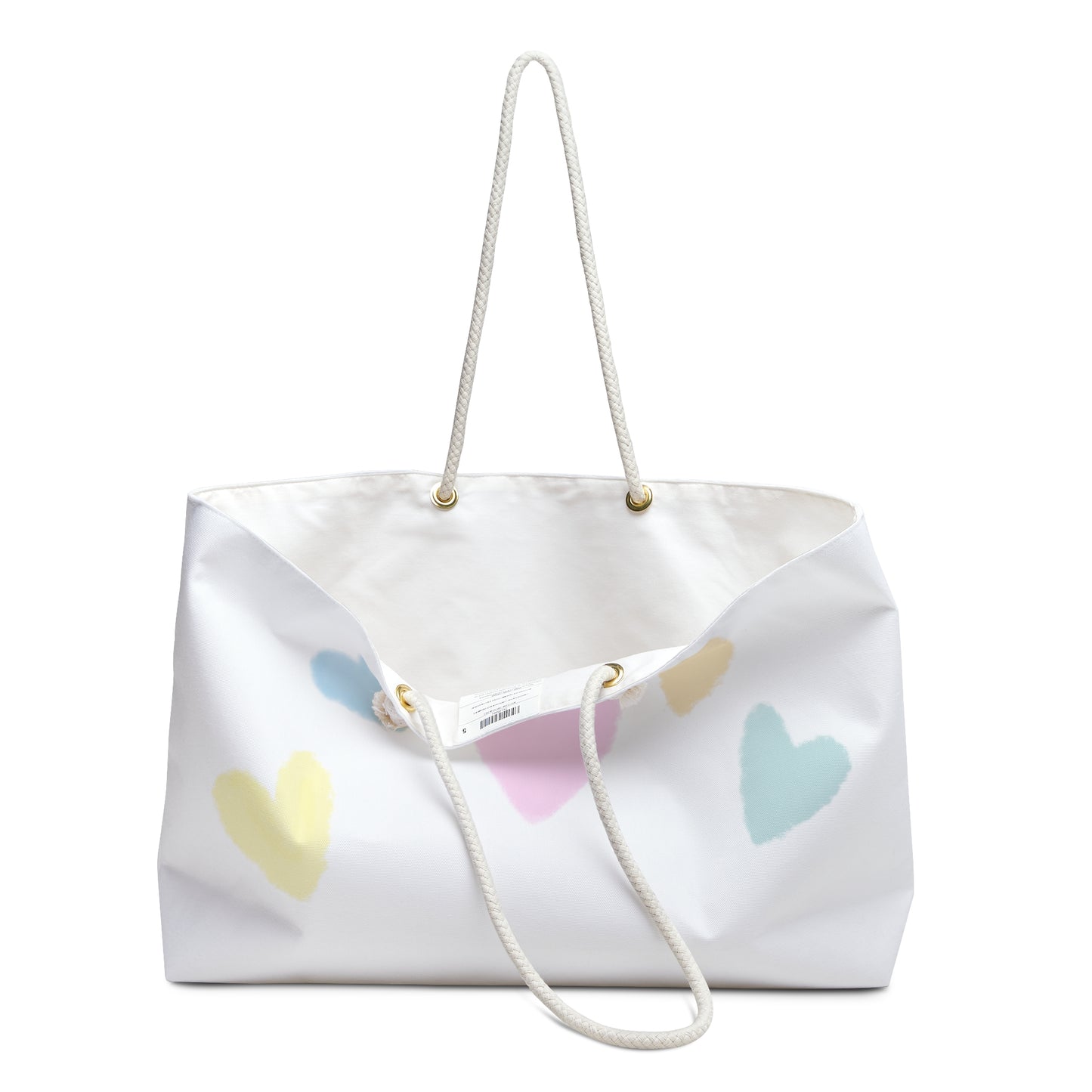 Weekender Bag (Hearts)-White