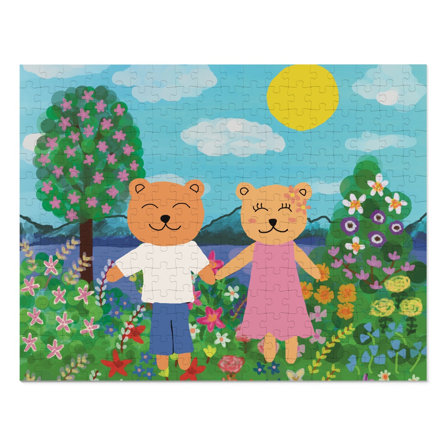 Jigsaw Puzzle with Tin (Blooming love)