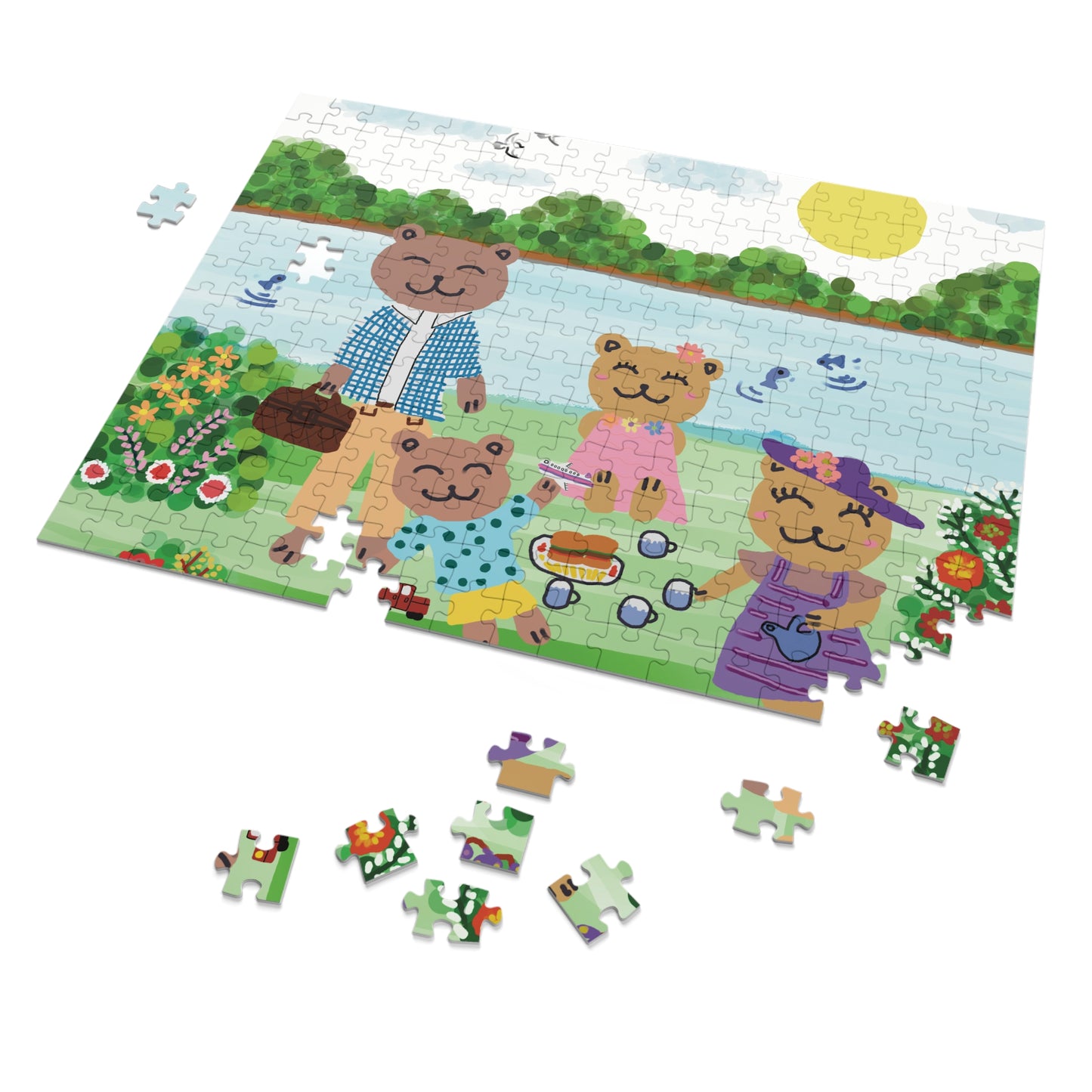 Jigsaw Puzzle with Tin (Lovely family)