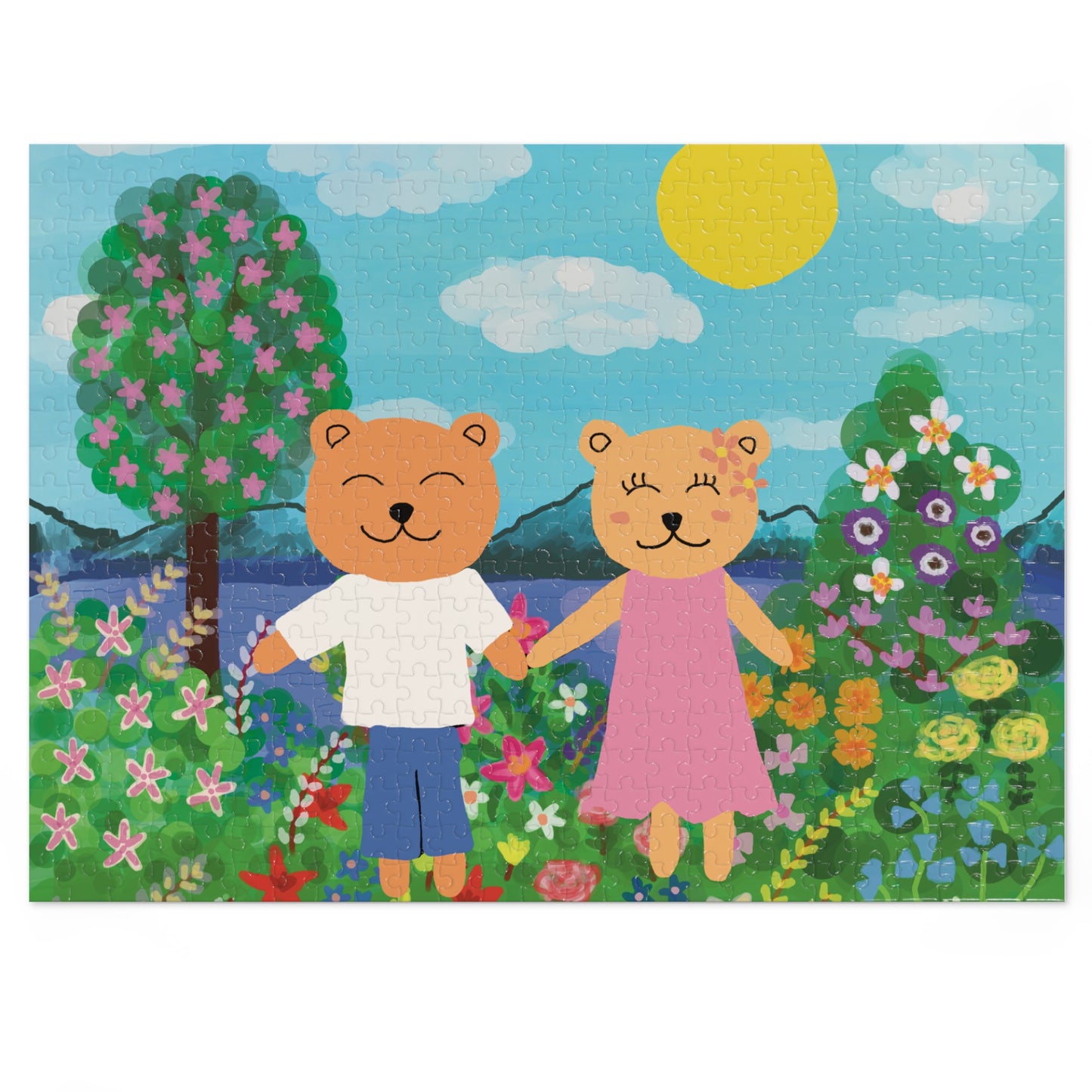 Jigsaw Puzzle with Tin (Blooming love)