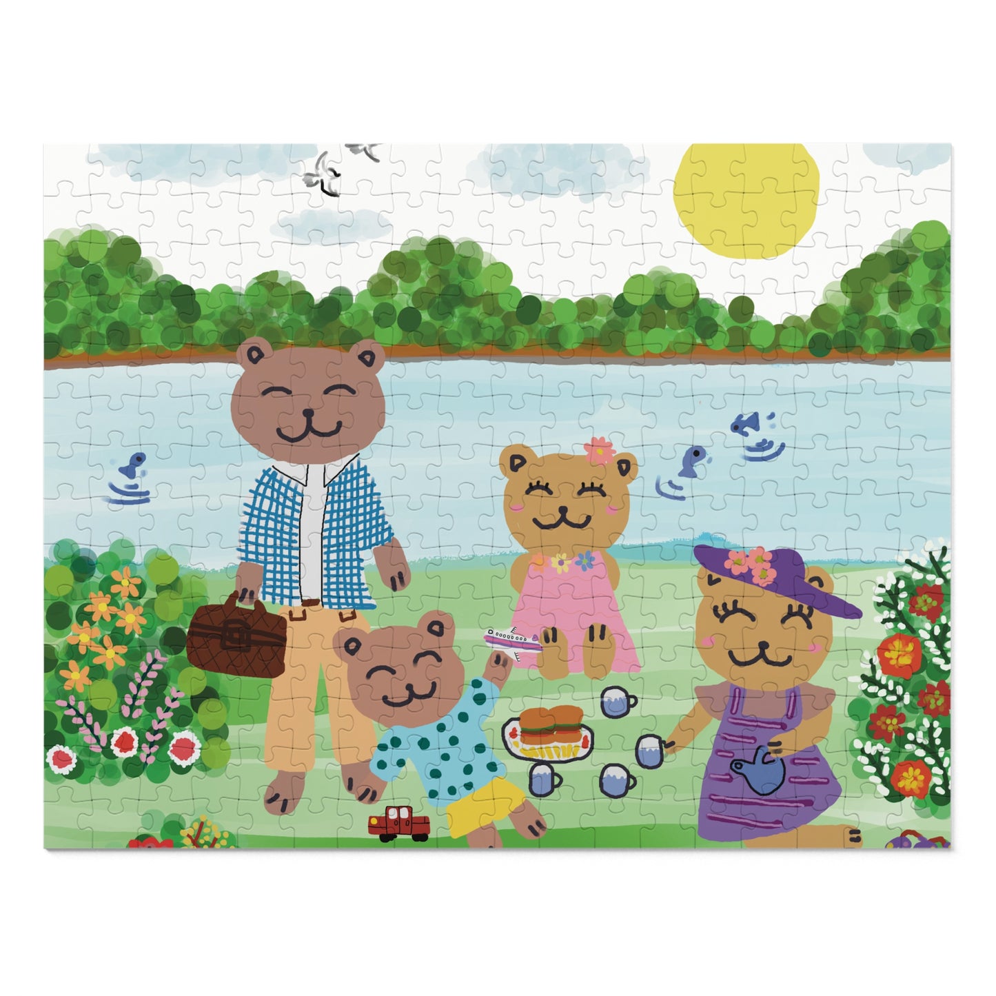 Jigsaw Puzzle with Tin (Lovely family)