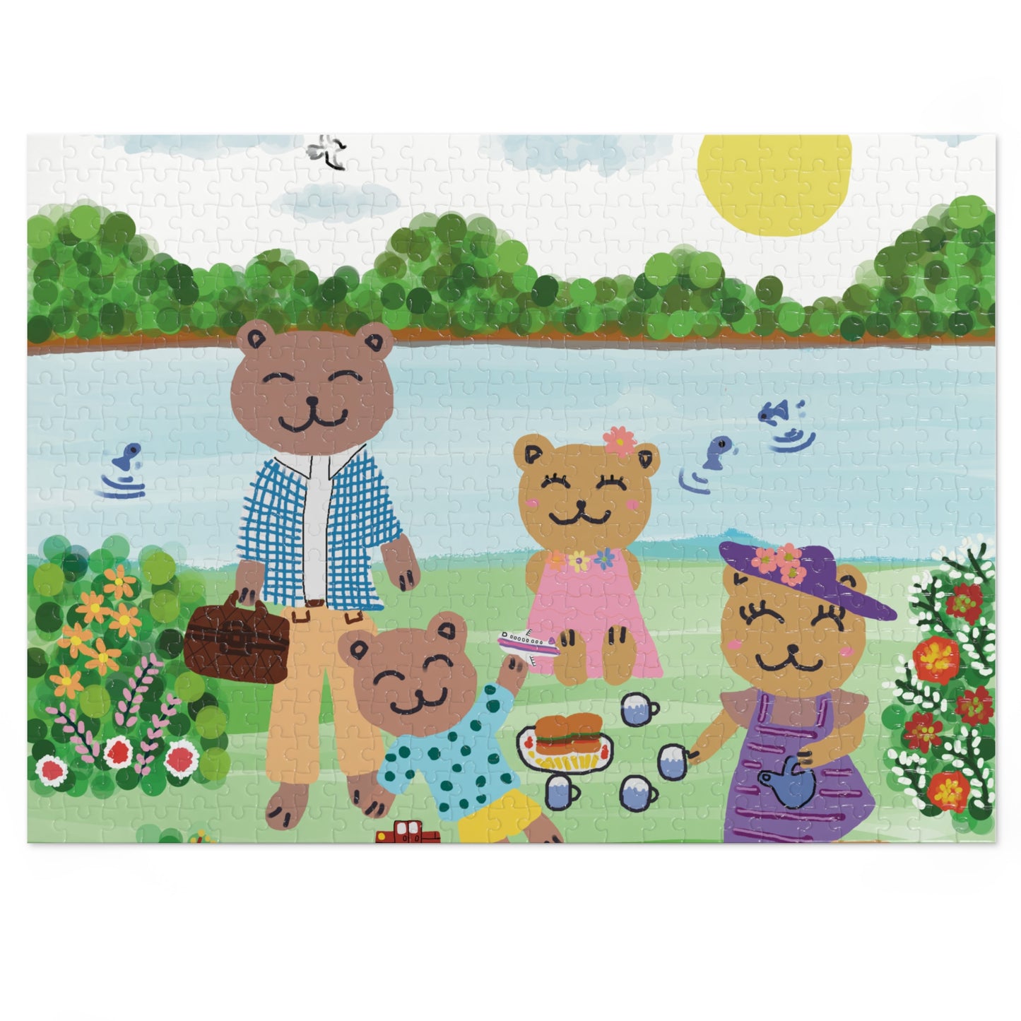 Jigsaw Puzzle with Tin (Lovely family)