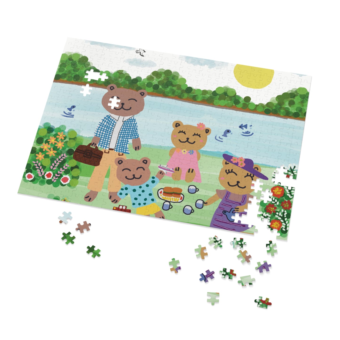 Jigsaw Puzzle with Tin (Lovely family)