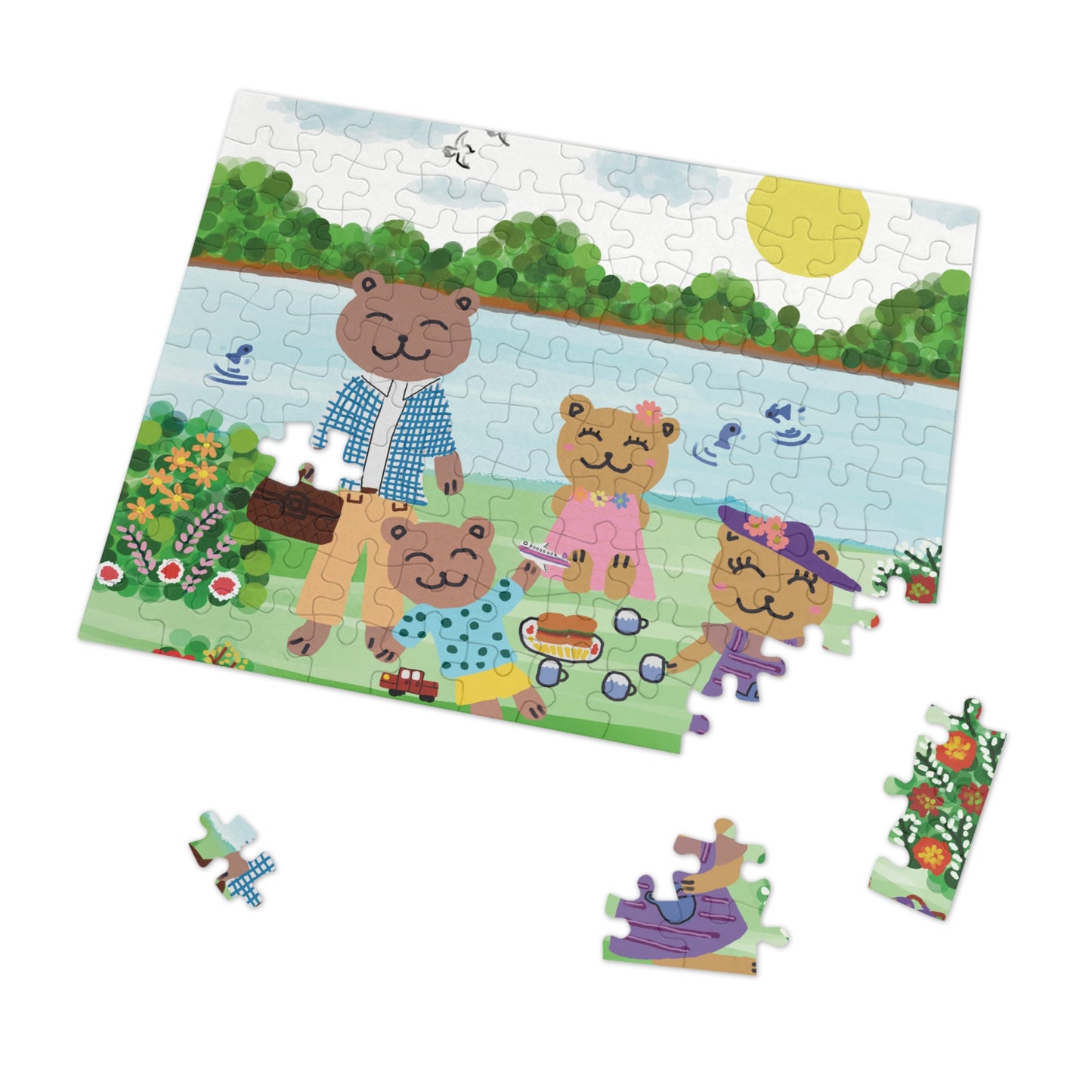 Jigsaw Puzzle with Tin (Lovely family)