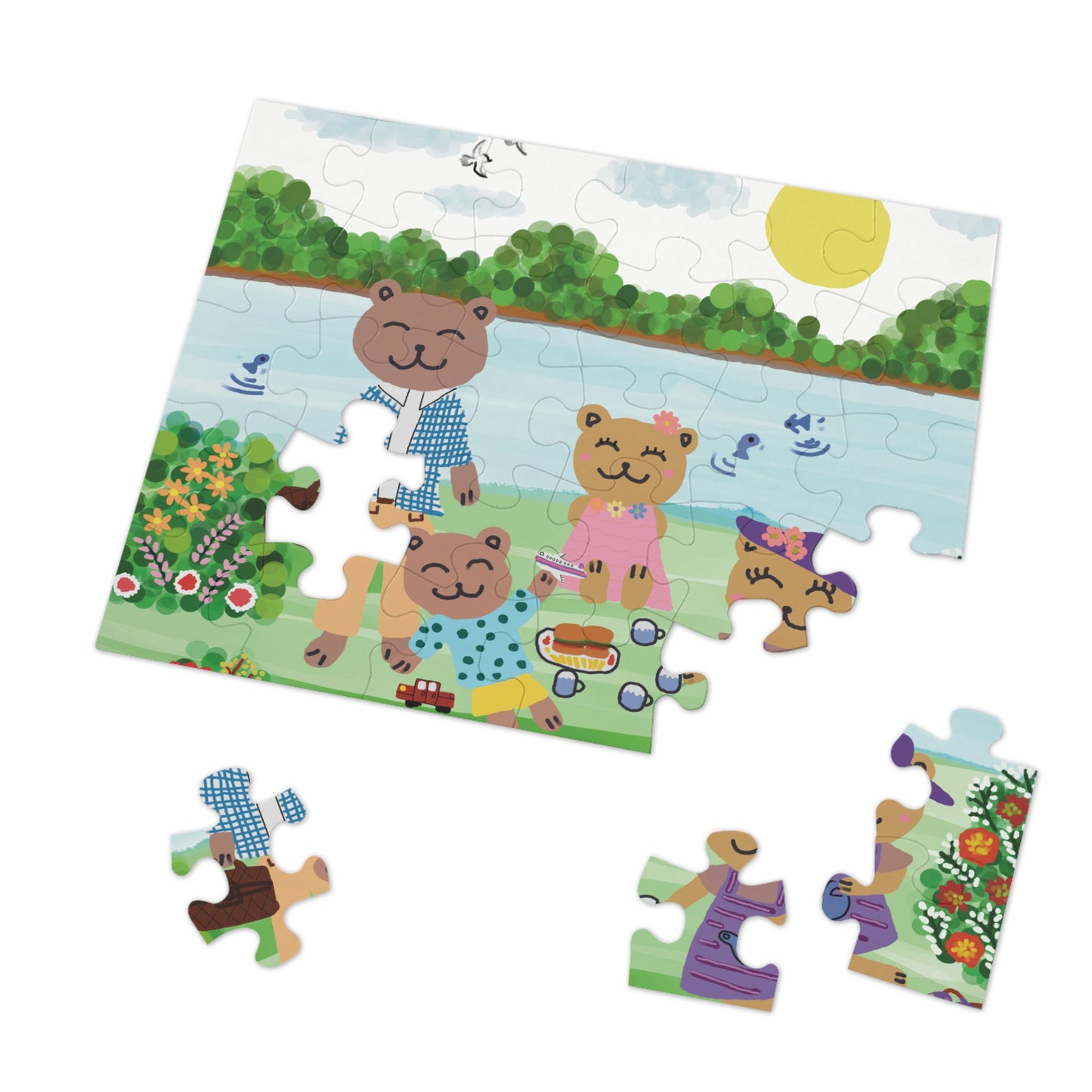 Jigsaw Puzzle with Tin (Lovely family)