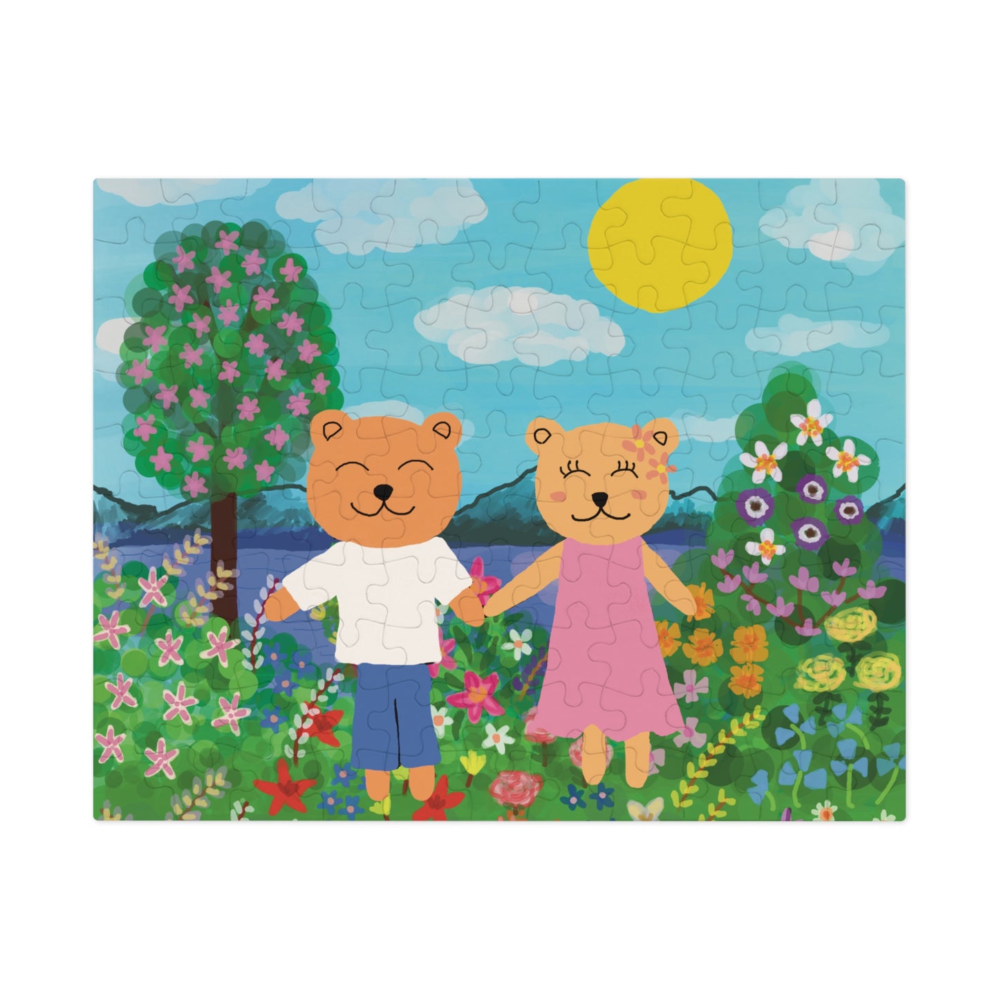 Jigsaw Puzzle with Tin (Blooming love)