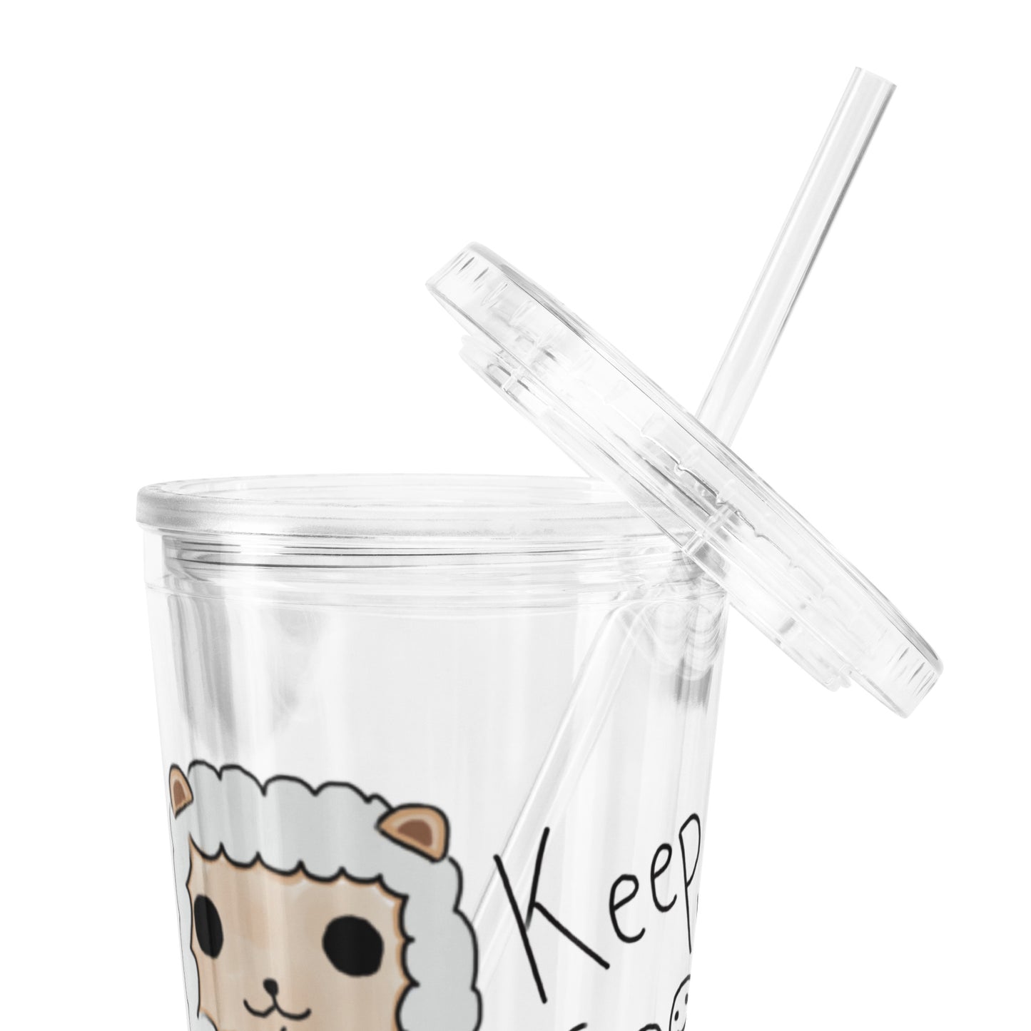 Clear plastic tumbler