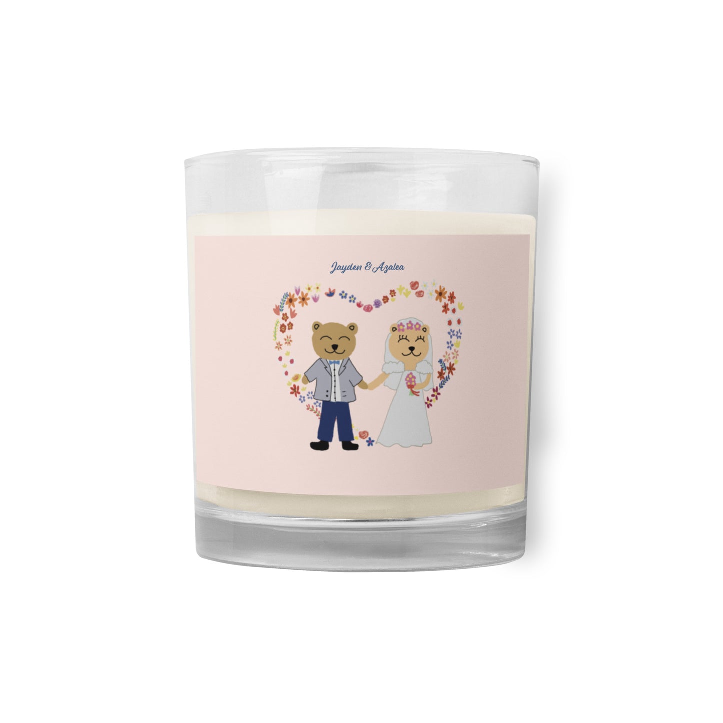 Glass jar soy wax candle (Personalized)