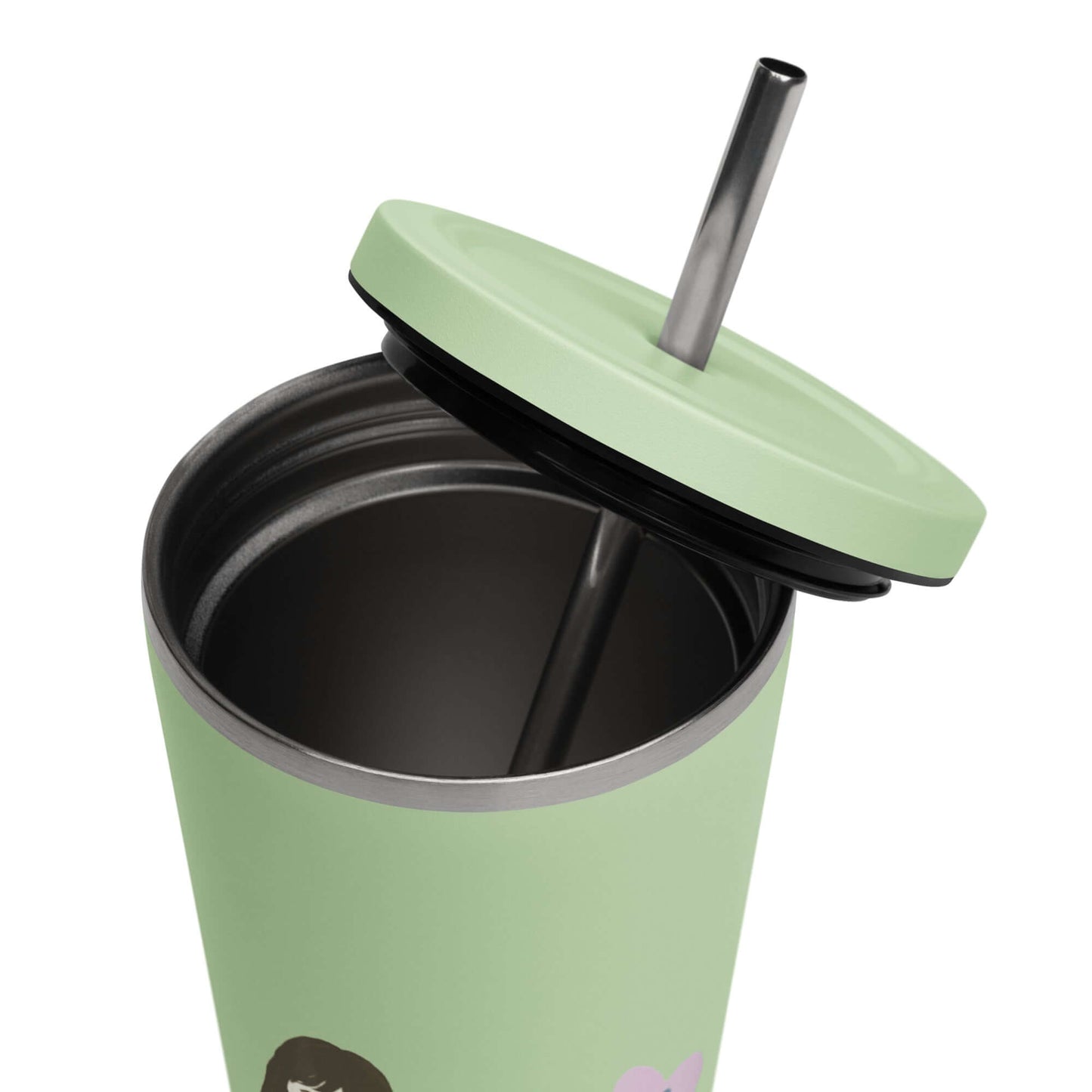 Insulated tumbler with a straw (You Are My Love)