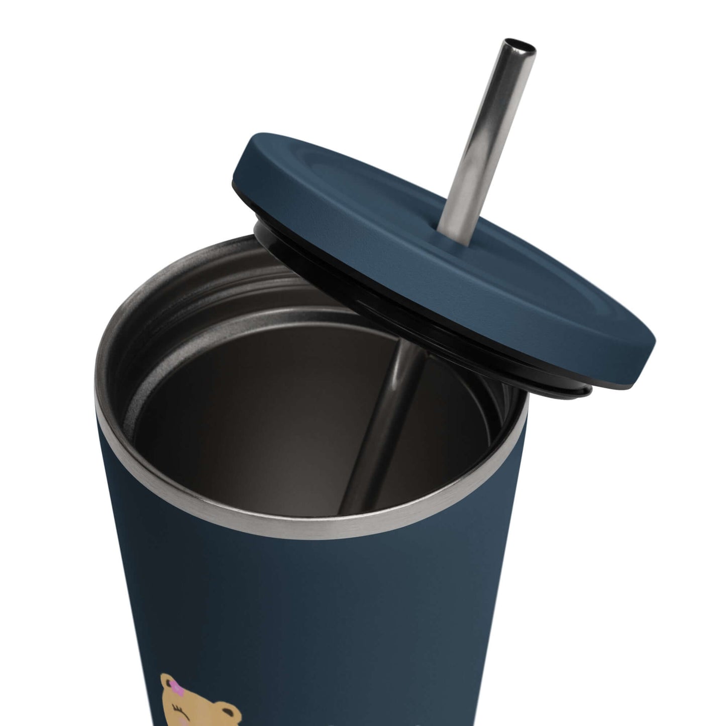 Insulated tumbler with a straw (You Are My World)