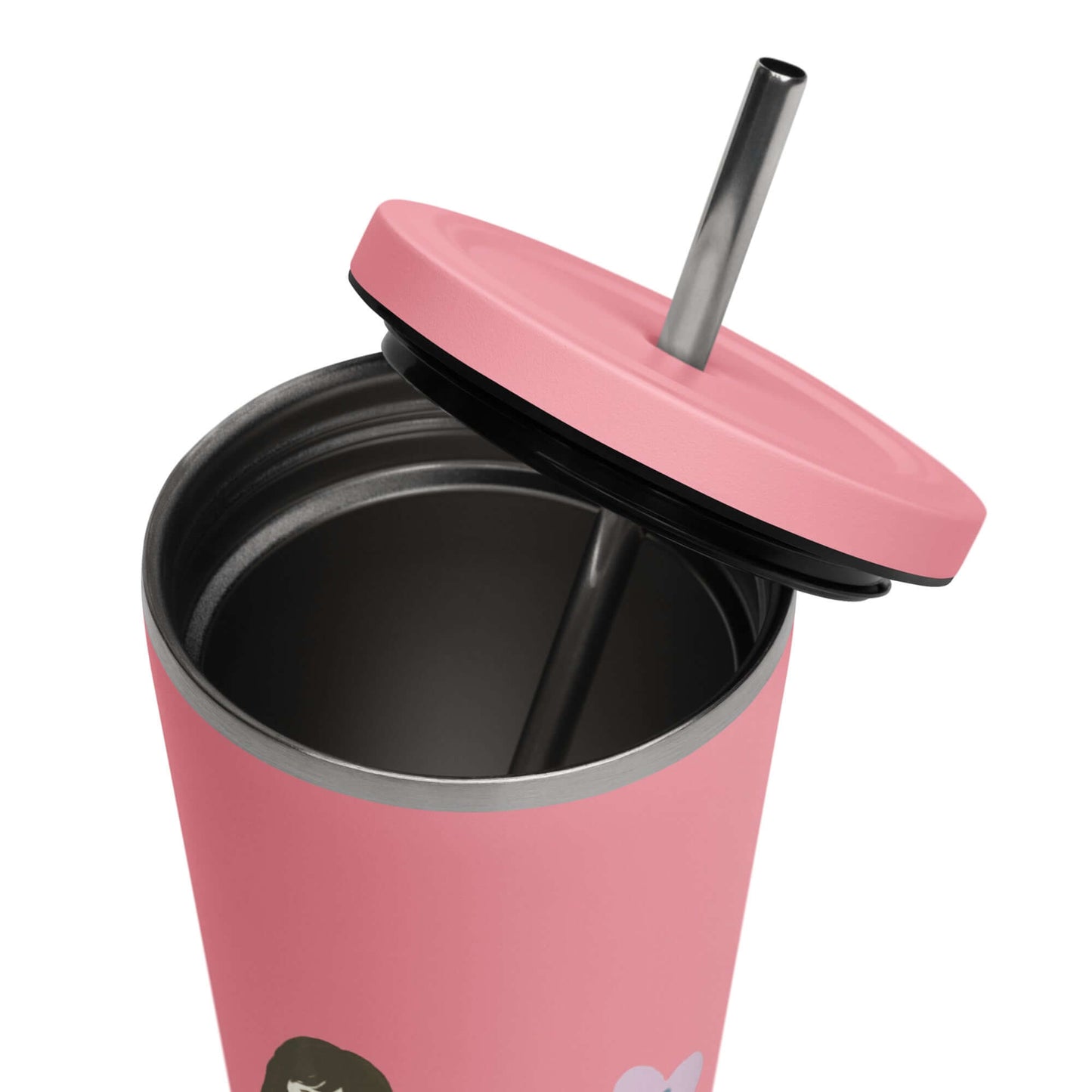 Insulated tumbler with a straw (You Are My Love)