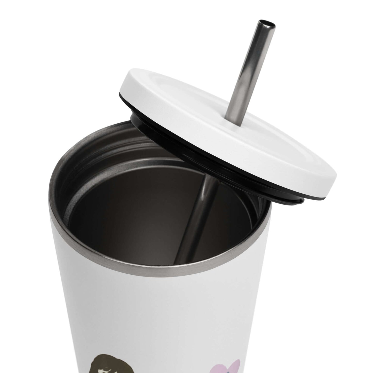 Insulated tumbler with a straw (You Are My Love)