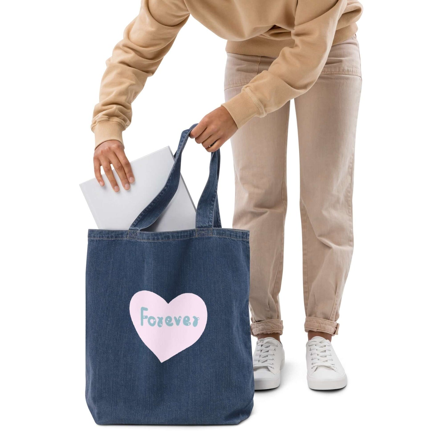 Organic denim tote bag (Forever)