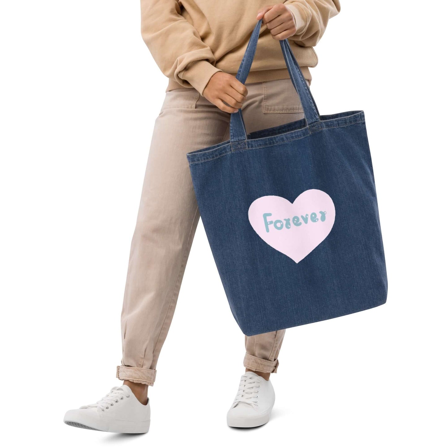 Organic denim tote bag (Forever)