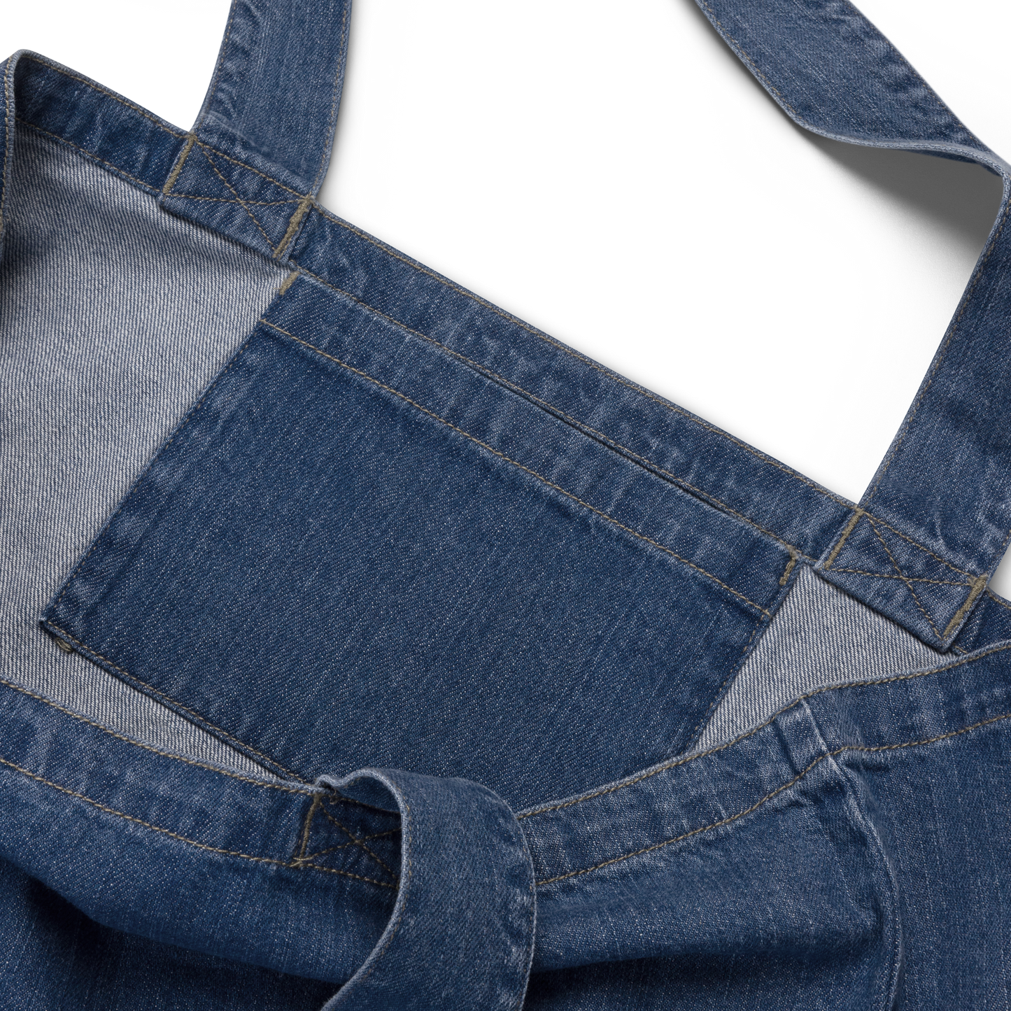 Organic denim tote bag