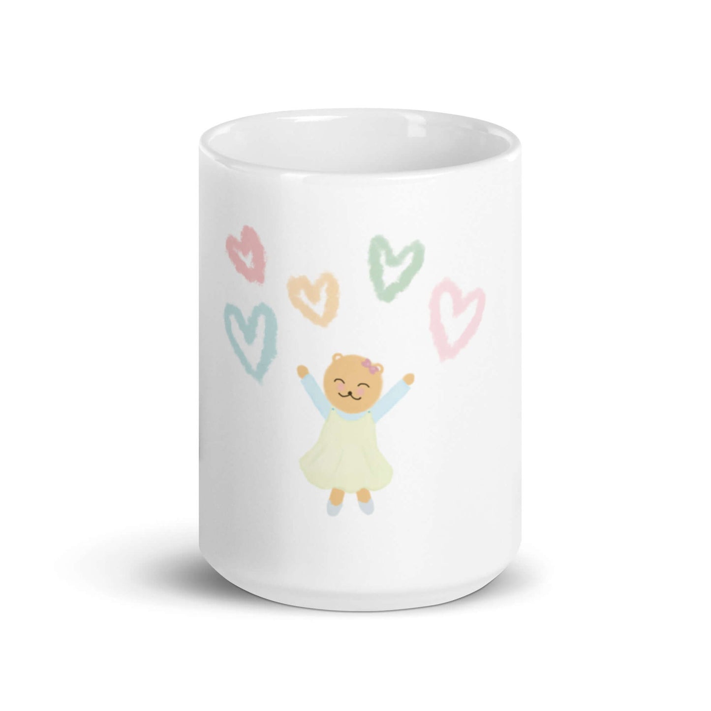 White glossy mug