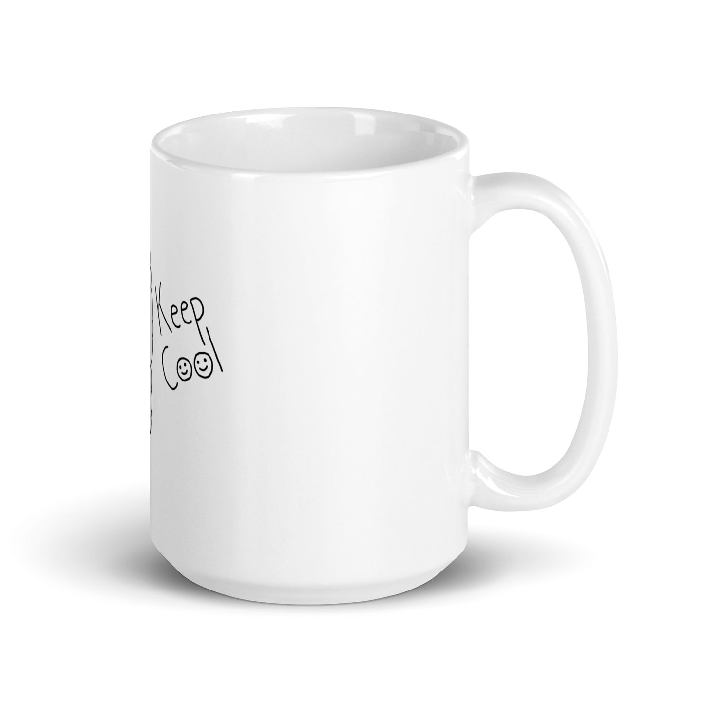 White glossy mug