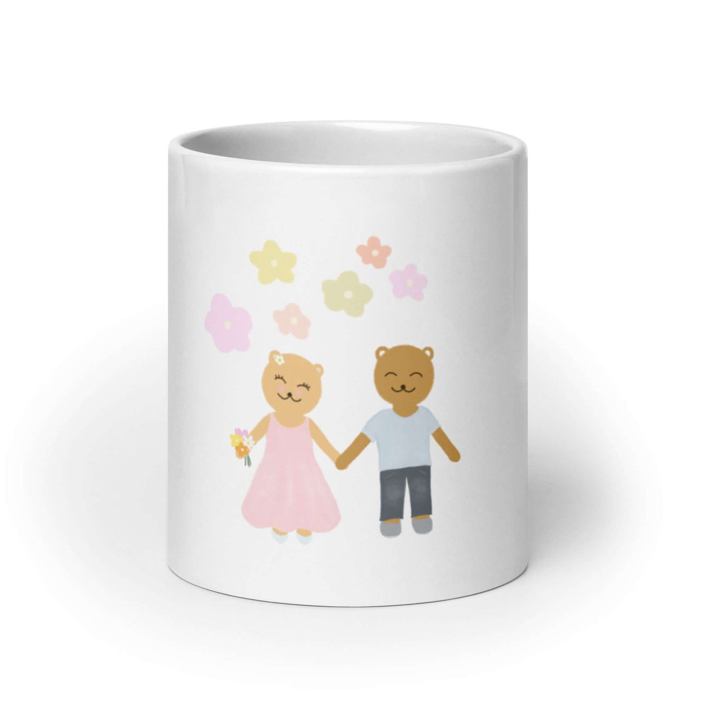 White glossy mug