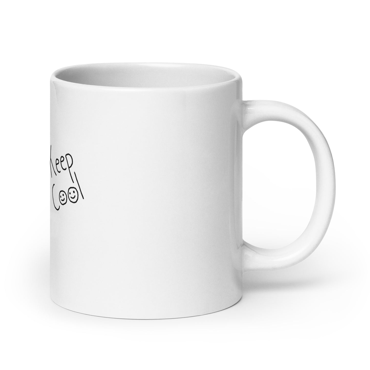 White glossy mug